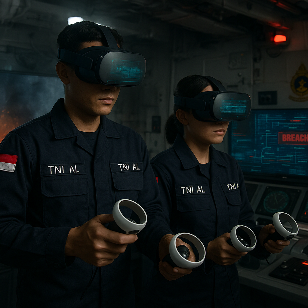 Simulasi: TNI AL Gunakan VR untuk Latihan Pengendalian Kapal Perang di Situasi Krisis