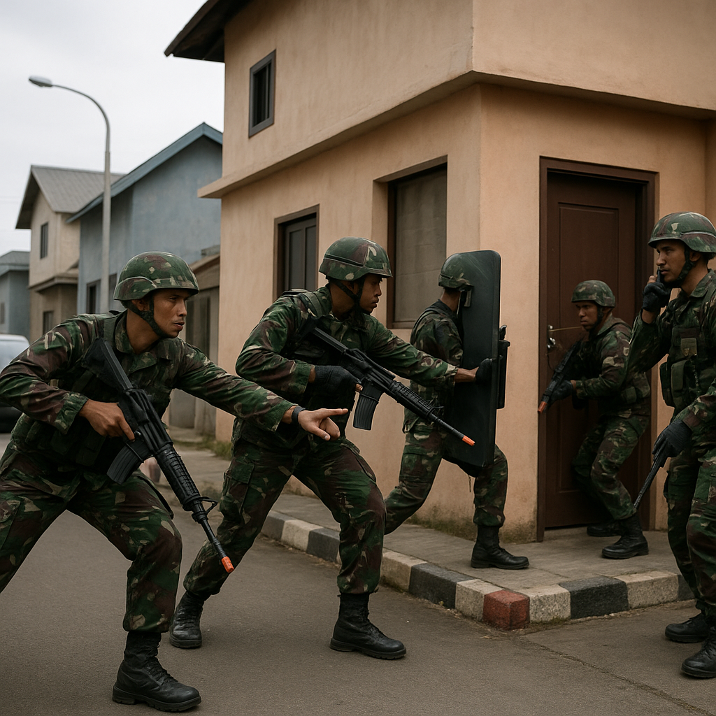 Bedah Taktik Urban Warfare dalam Latihan CQC TNI di Kota Mini