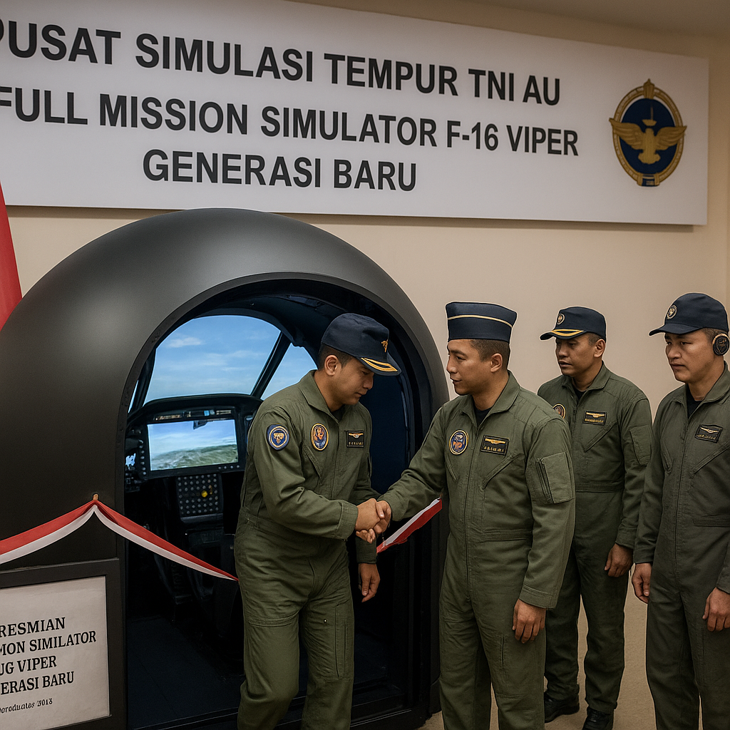 Pusat Simulasi Tempur TNI AU Resmikan Full Mission Simulator F-16 Viper Generasi Baru