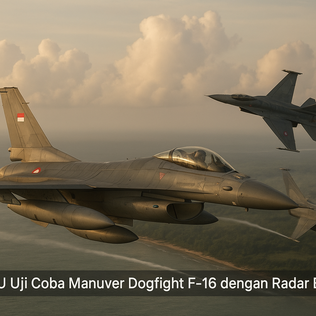 TNI AU Uji Coba Manuver Dogfight F-16 dengan Radar Baru