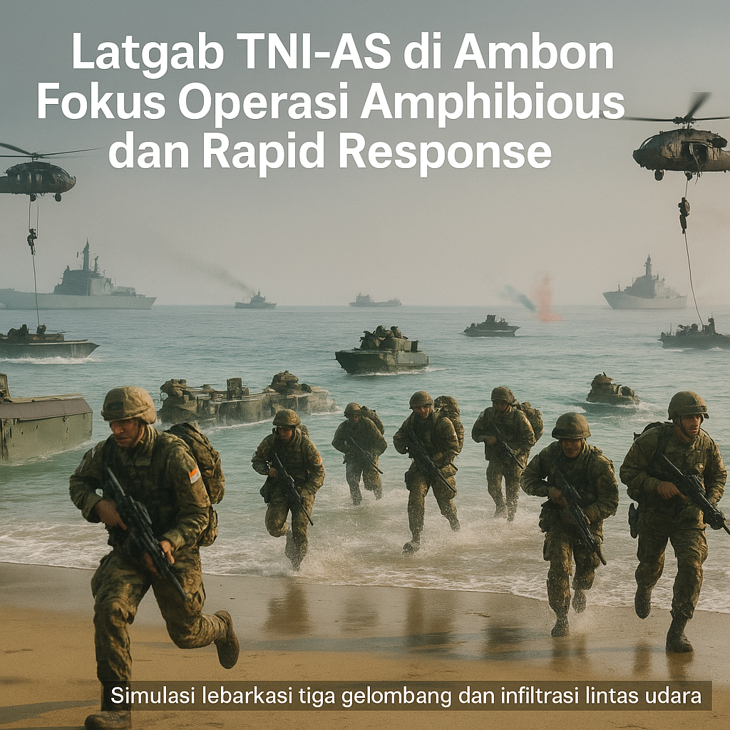 Latgab TNI-AS di Ambon Fokus Operasi Amphibious dan Rapid Response
