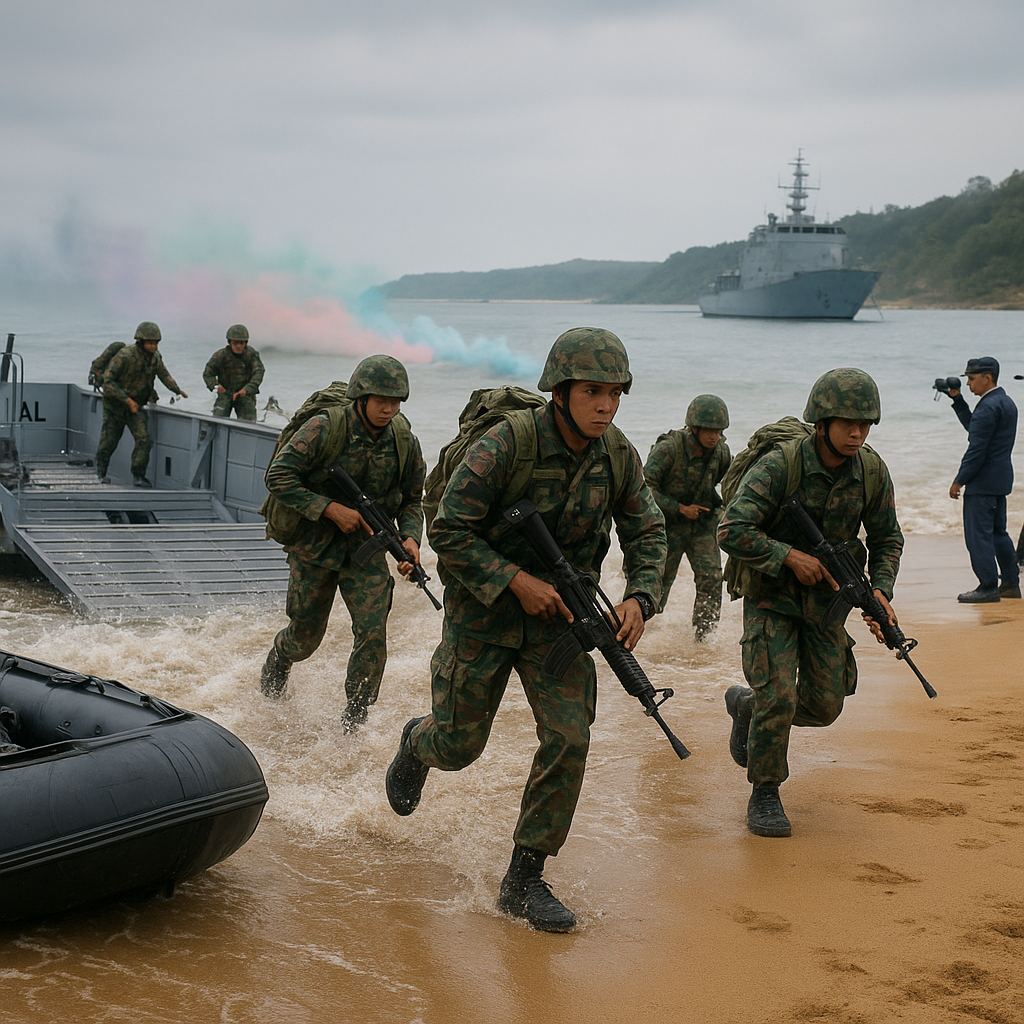 Simulasi Operasi Amfibi TNI AL di Pantai Lampung: Prosedur Pendaratan