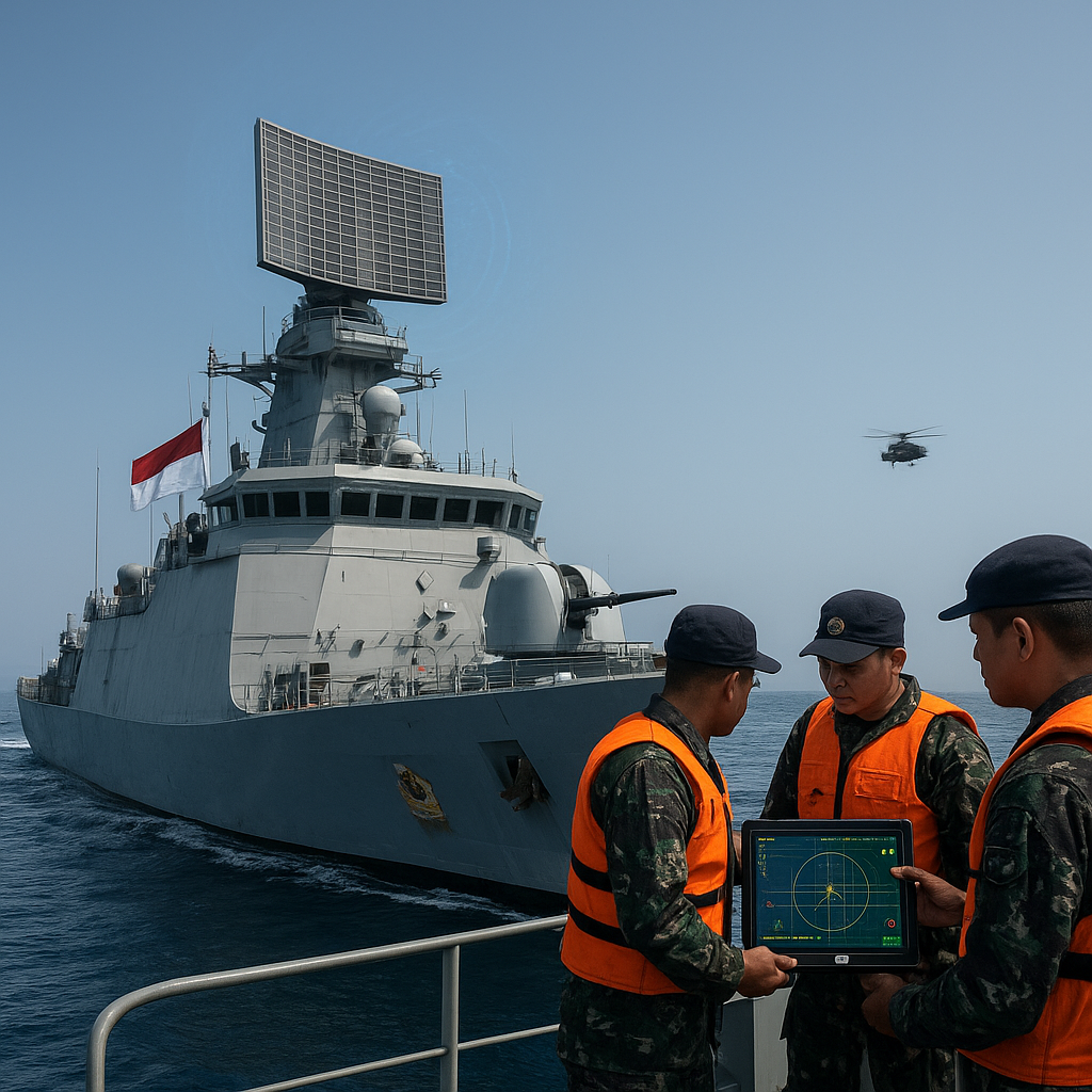 TNI AL Uji Coba Sistem Pertahanan Udara Kapal Perang Korvet Baru