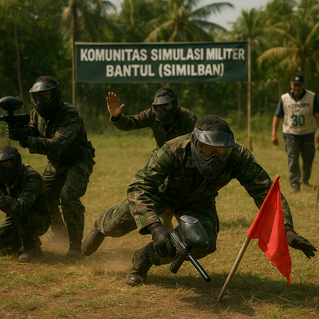 Komunitas Simulasi Militer Bantul Gelar Lomba Taktik Paintball