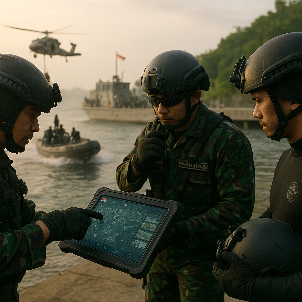 Simulasi Cross-Training: Latihan Interoperabilitas Pasukan Khusus TNI AD, AL, dan AU