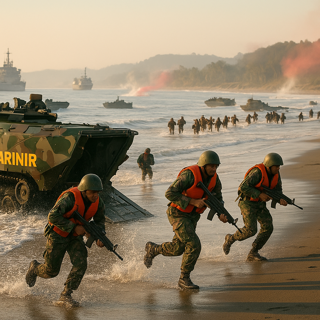 Latihan Invasi Amfibi Terbesar Tahun Ini: 5.000 Marinir TNI AL Kuasai Pantai di Banyuwangi