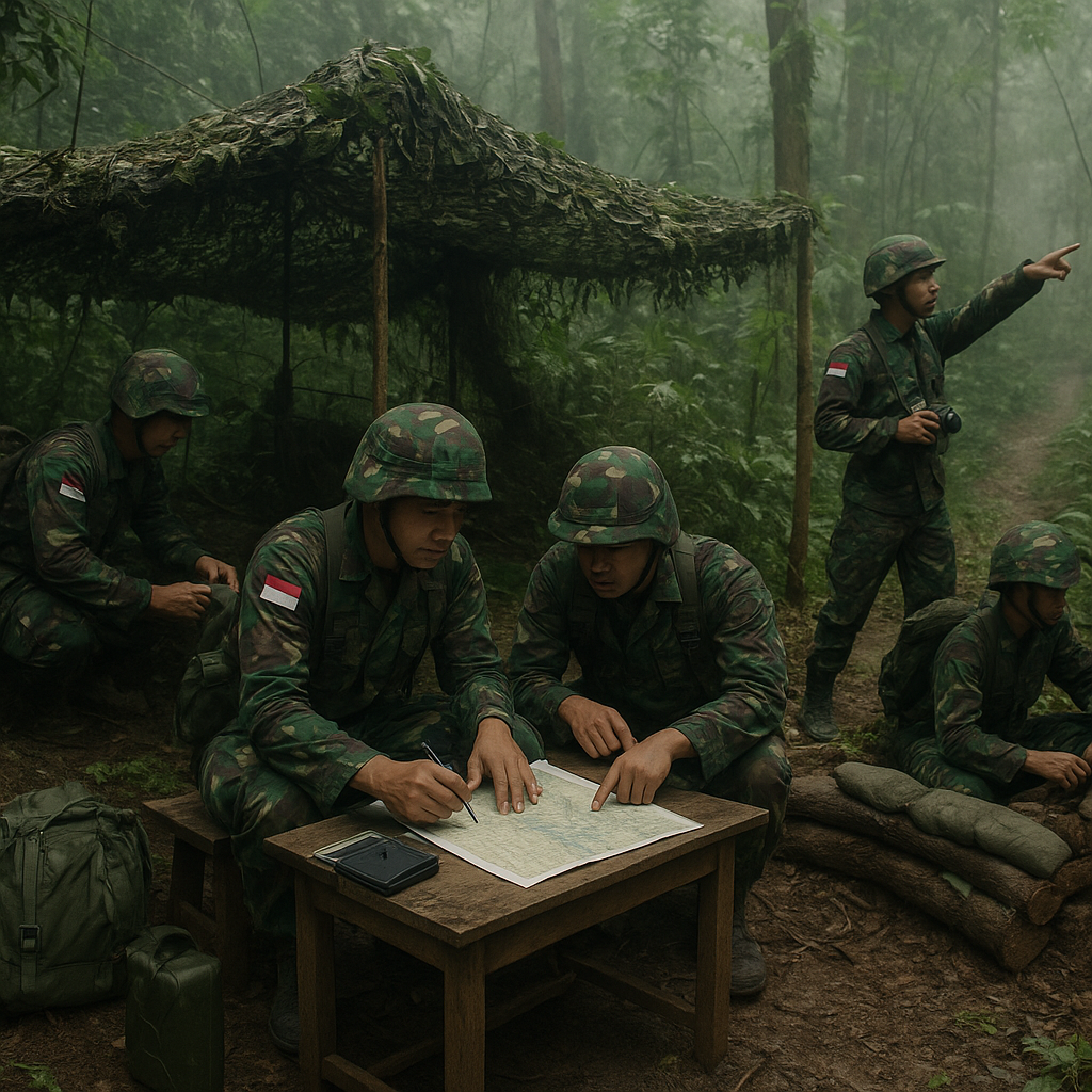 Latihan Tempur Hutan: Prosedur Pembentukan Pos Komando (Posko) dan Pengendalian Satuan di Medan Tertutup
