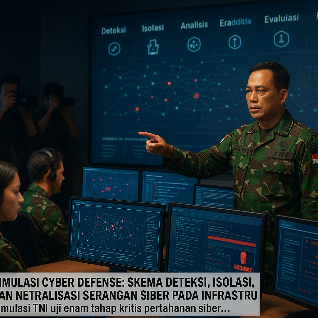 Simulasi Cyber Defense: Skema Deteksi, Isolasi, dan Netralisasi Serangan Siber pada Infrastruktur Militer