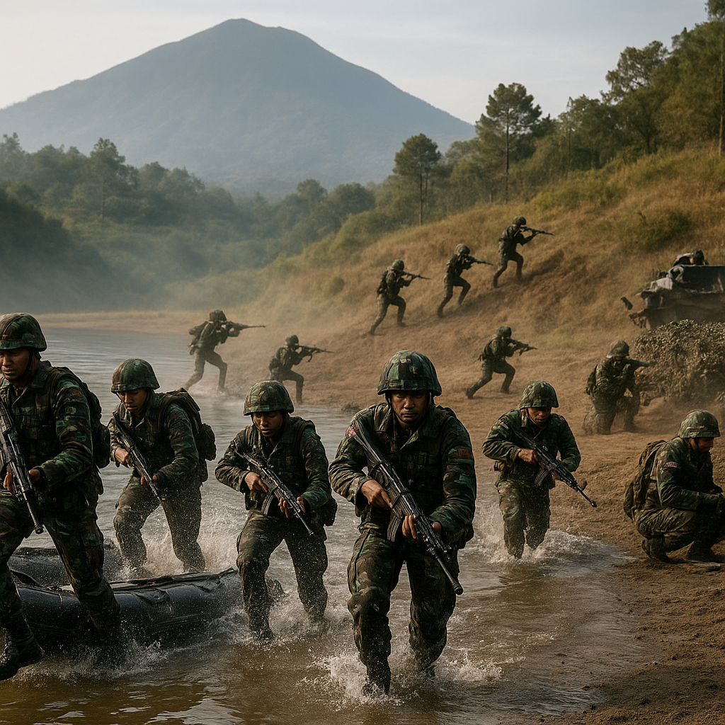 TNI AD Gelar Latihan Manuver Batalyon Infanteri di Gunung Lawu: Bedah Formasi Serbu dan Amfibi