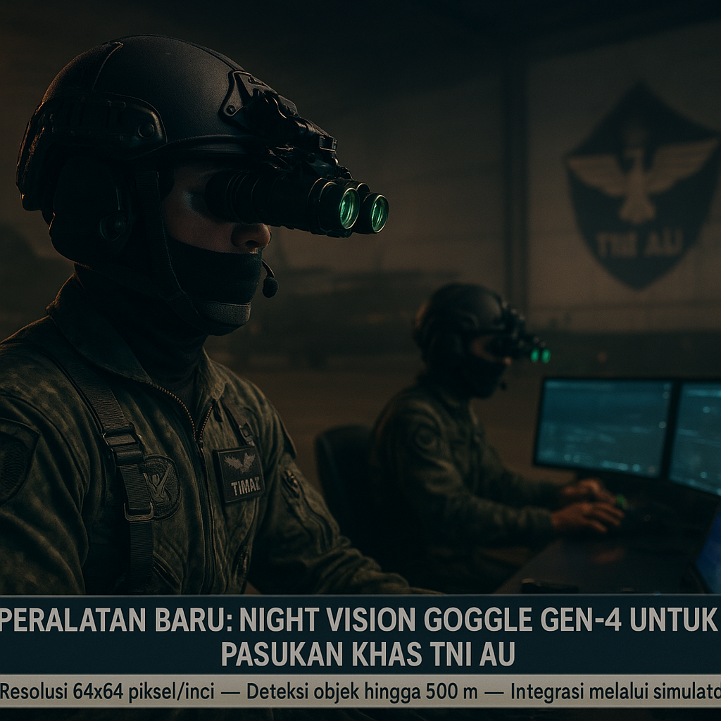Peralatan Baru: Night Vision Goggle Gen-4 untuk Pasukan Khas TNI AU