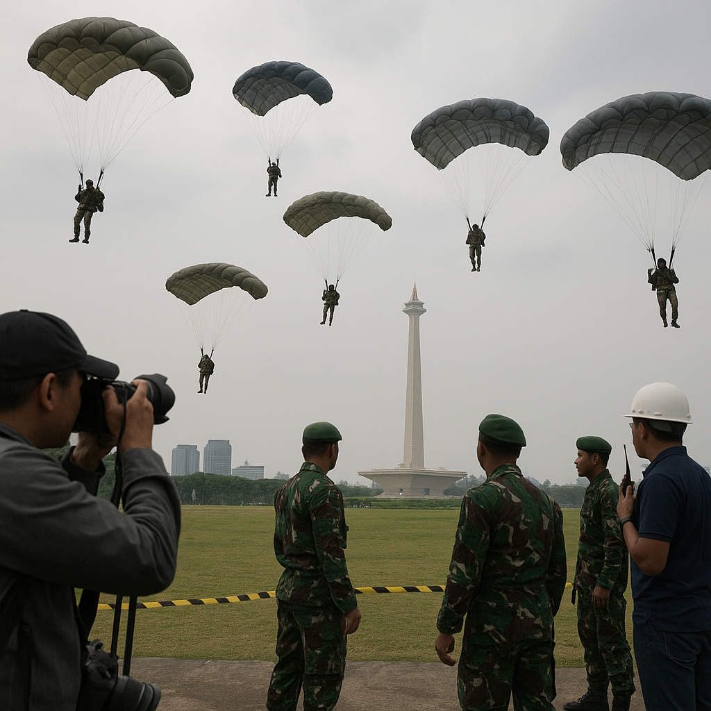 Tujuh Tentara Asing Mendarat Parasut di Jakarta, Bukan Sinyal Ancaman