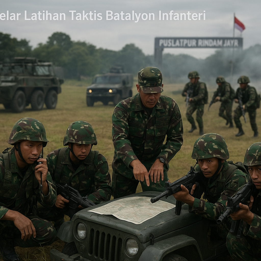 TNI AD Gelar Latihan Taktis Batalyon Infanteri di Puslatpur Rindam Jaya