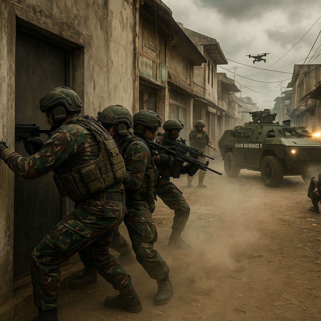 Bedah Taktik Urban Warfare oleh Batalyon Kavaleri 1 dalam Latihan Kota