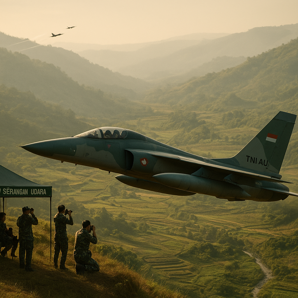 TNI AU Uji Prosedur Minimum Safe Altitude pada Latihan Penyerangan di Madiun