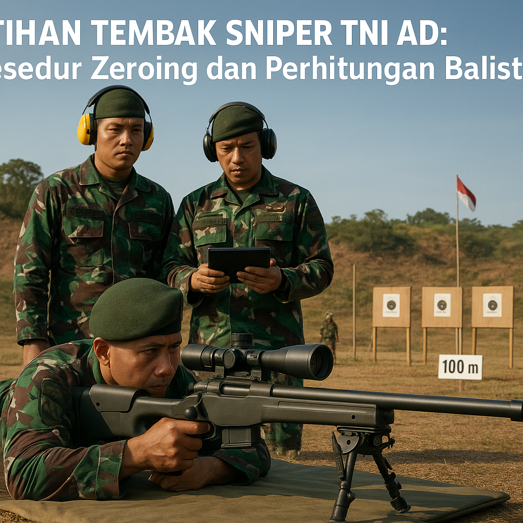 Latihan Tembak Sniper TNI AD: Prosedur Zeroing dan Perhitungan Balistik