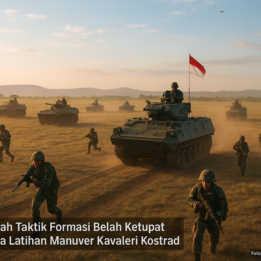 Bedah Taktik Formasi Belah Ketupat pada Latihan Manuver Kavaleri Kostrad