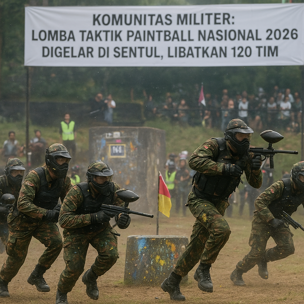 Komunitas Militer: Lomba Taktik Paintball Nasional 2026 Digelar di Sentul, Libatkan 120 Tim