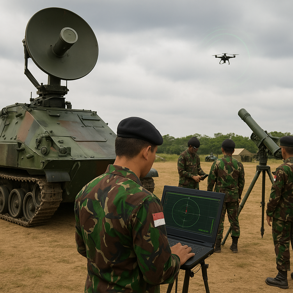 TNI AD Uji Panser Arhanud dan Radar Drone: Prosedur Membentuk Pertahanan Udara Bergerak