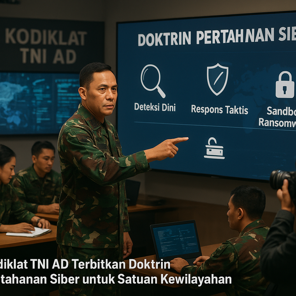 Kodiklat TNI AD Terbitkan Doktrin Pertahanan Siber untuk Satuan Kewilayahan