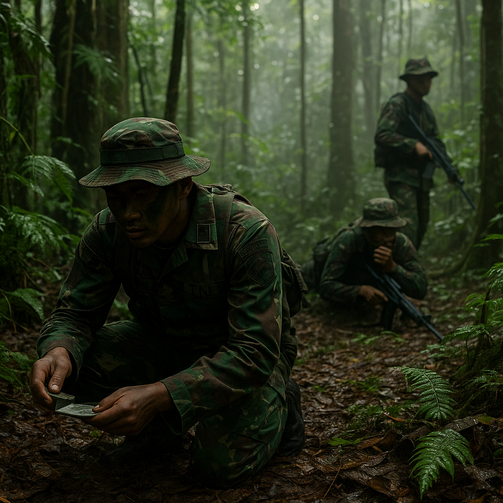 TNI AD Uji Taktik Infiltrasi Siluman di Hutan Tropis Balikpapan