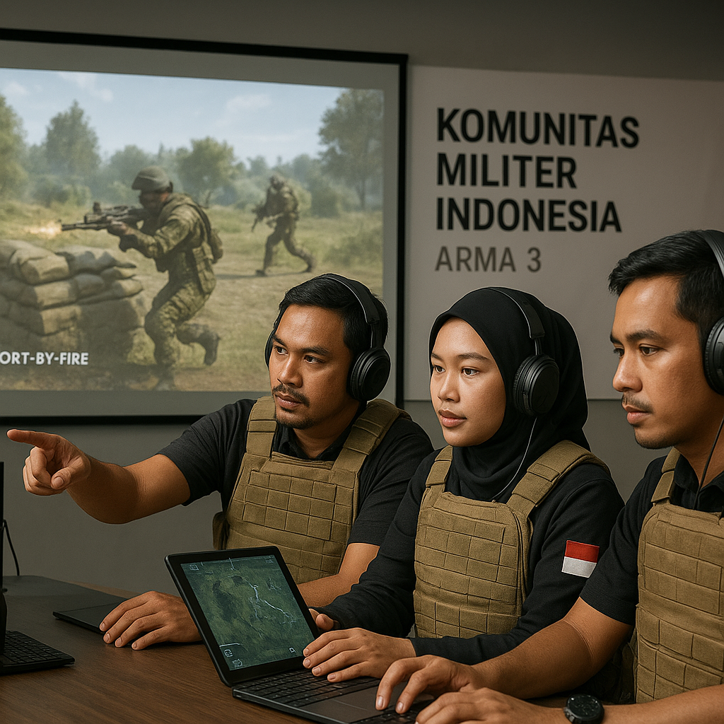 Simulasi Perang Modern Komunitas Militer Indonesia: ARMA 3 dengan Taktik Infanteri dan Support by Fire