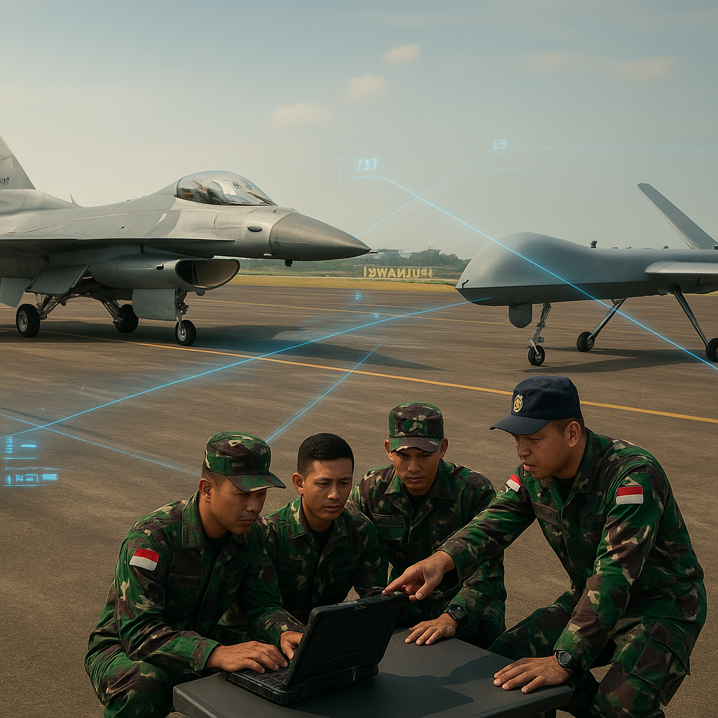 Integrasi Sistem Senjata: TNI AU Uji Coba Data Link Antar F-16 dan Drone Tempur