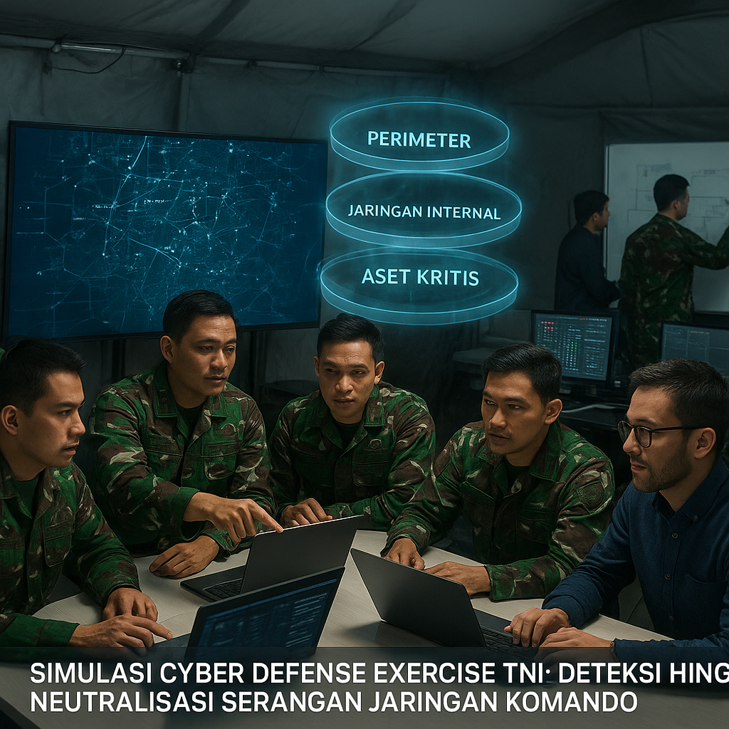Simulasi Cyber Defense Exercise TNI: Deteksi hingga Neutralisasi Serangan Jaringan Komando