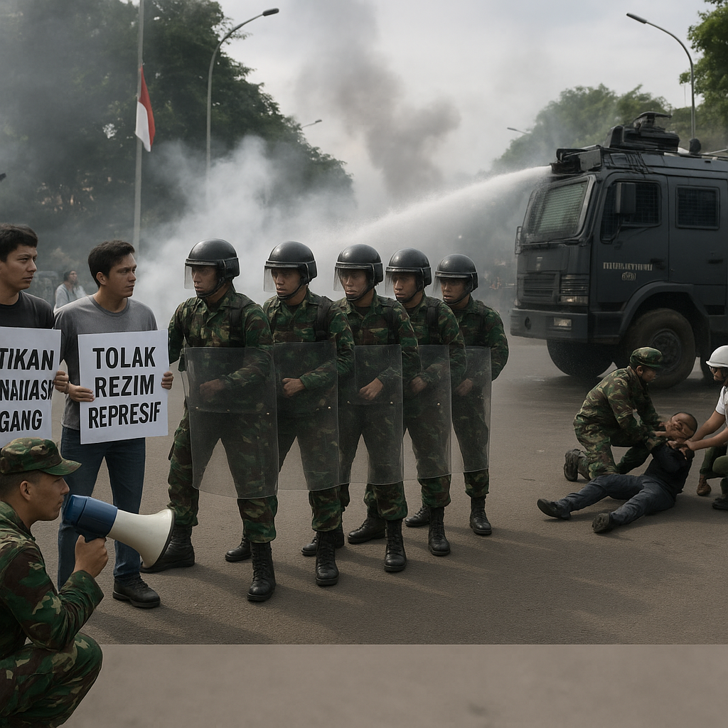 Simulasi Penanganan Huru-Hara oleh Batalyon Infanteri 202/Tajimalela