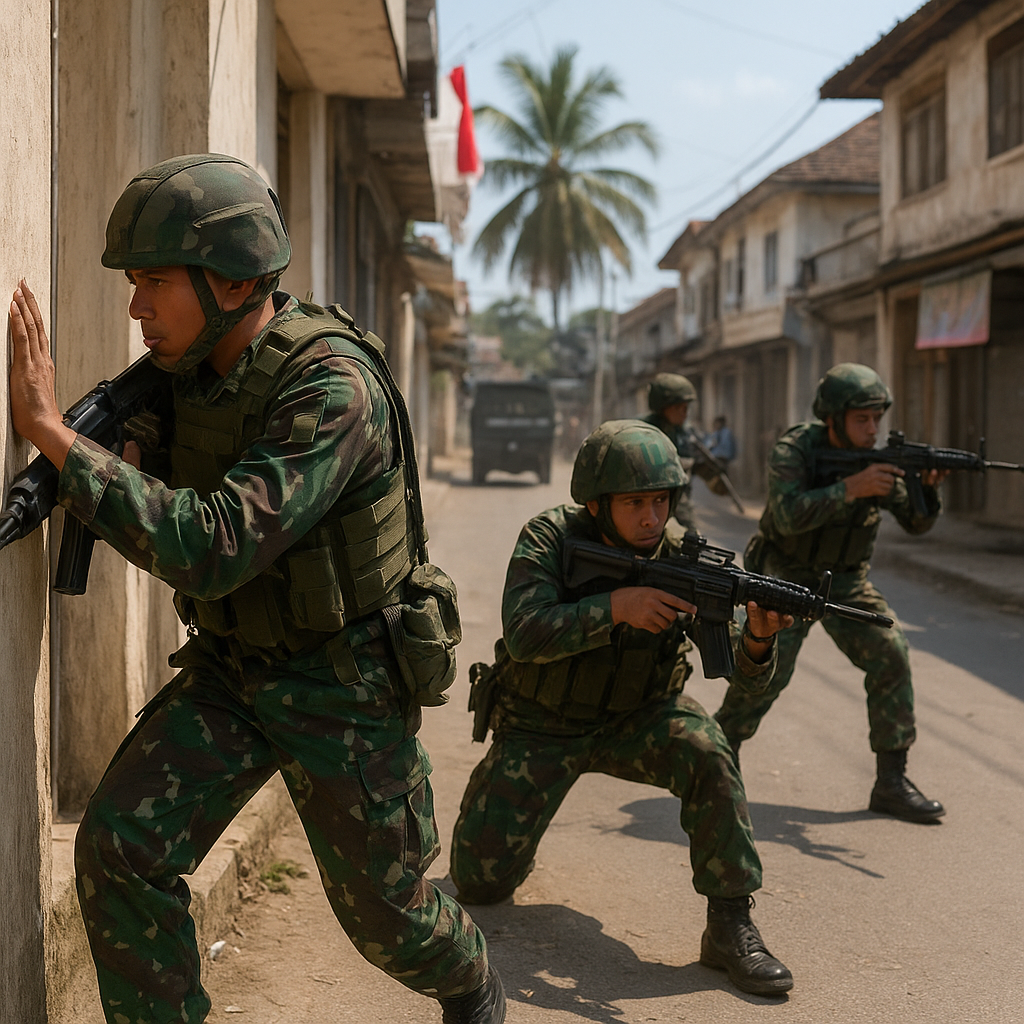 TNI AD Gelar Latihan Taktik Pertempuran Kota di Baturaja, Tekankan Manuver Skuat Tempur