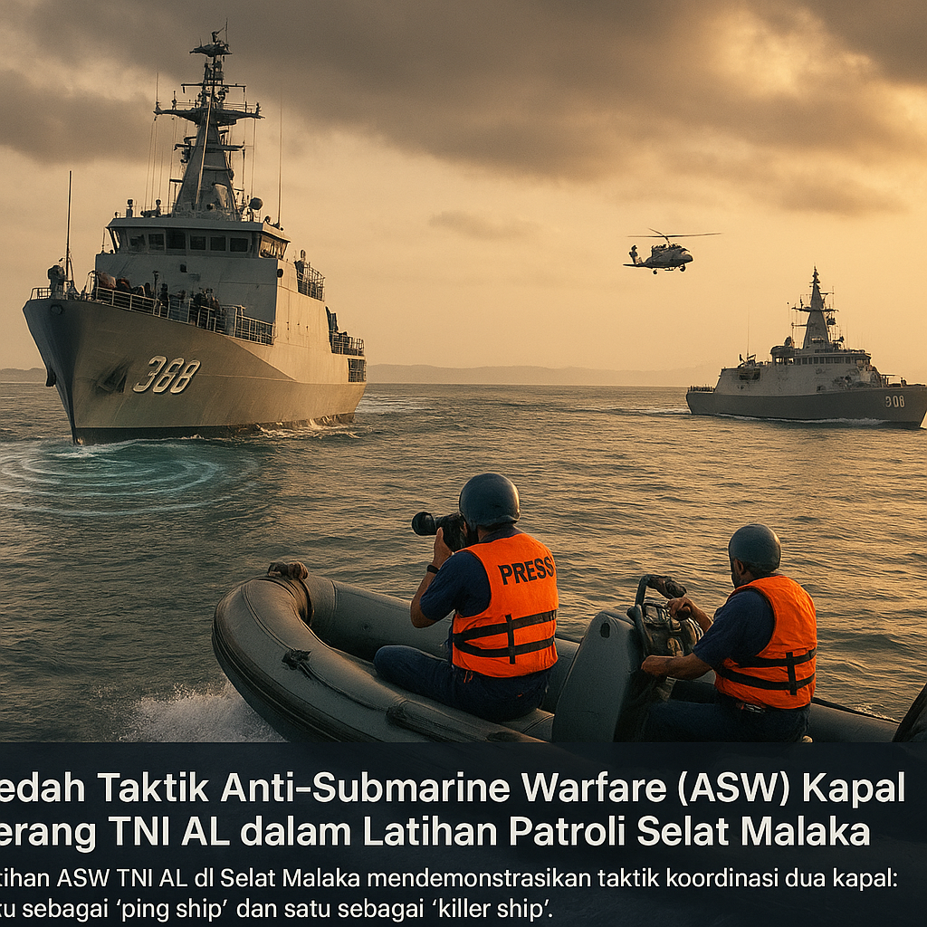 Bedah Taktik Anti-Submarine Warfare (ASW) Kapal Perang TNI AL dalam Latihan Patroli Selat Malaka