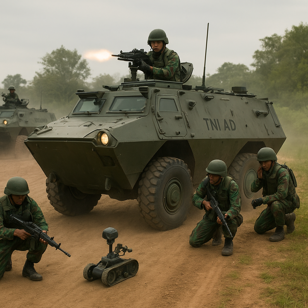 Penggunaan Sistem Kendaraan Tempur Anoa dalam Formasi Tactical Convoy dan Penembakan Bergerak