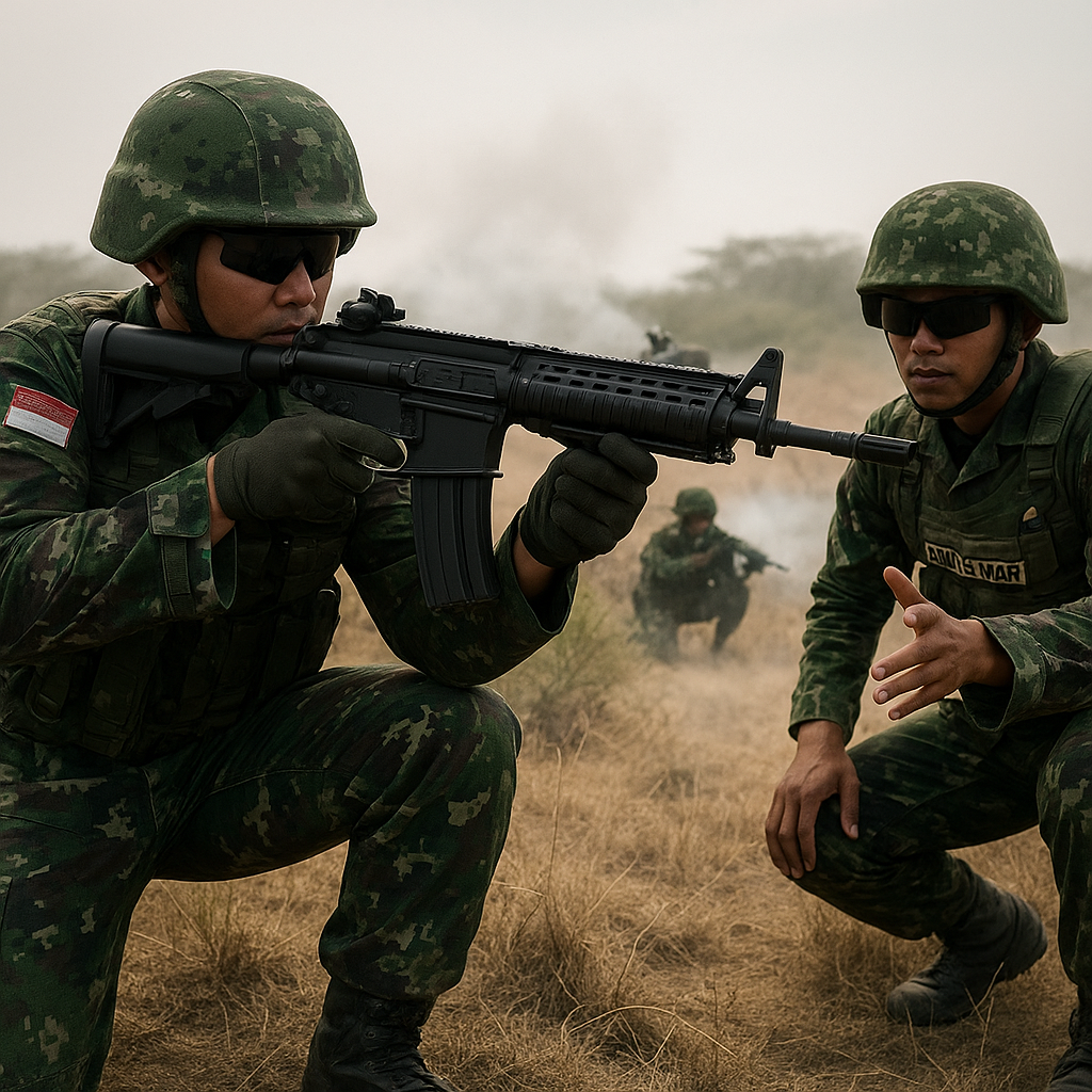 Prajurit Yonif 3 Marinir Latihan Penyergapan Sparatis di Baluran, Situbondo