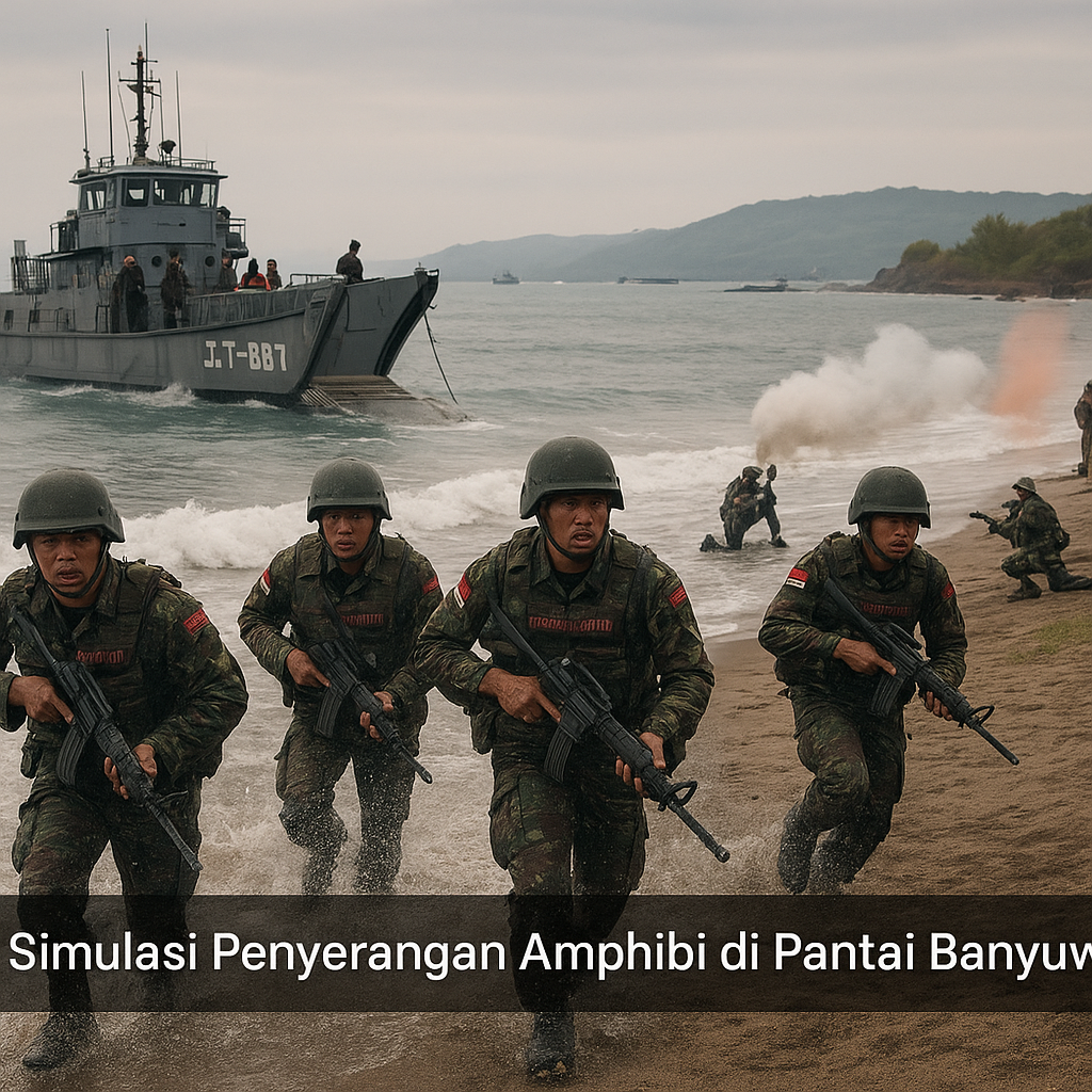 Simulasi Penyerangan Amphibi di Pantai Banyuwangi: Analisis Formasi dan Timing Gelombang Serangan