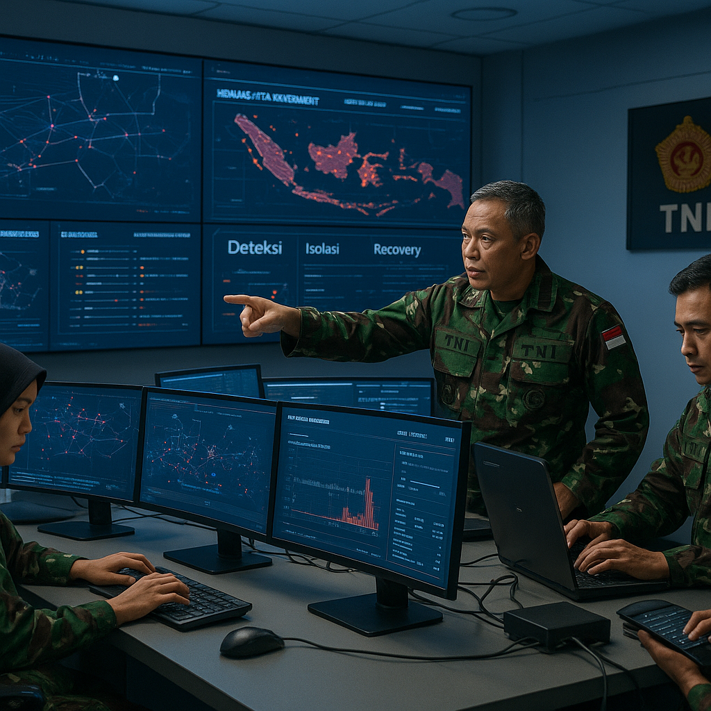 Simulasi Cyber Defense TNI: Langkah-langkah Deteksi, Isolasi, dan Recovery Jaringan Komando