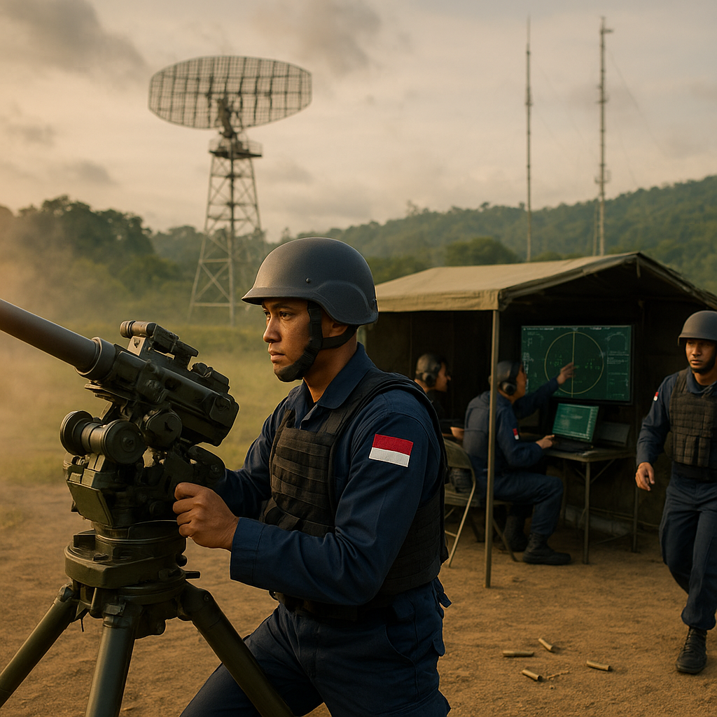 Pangkalan TNI AU di Sumatra Gelar Latihan Pertahanan Udara Integrasi Radar dan Artileri