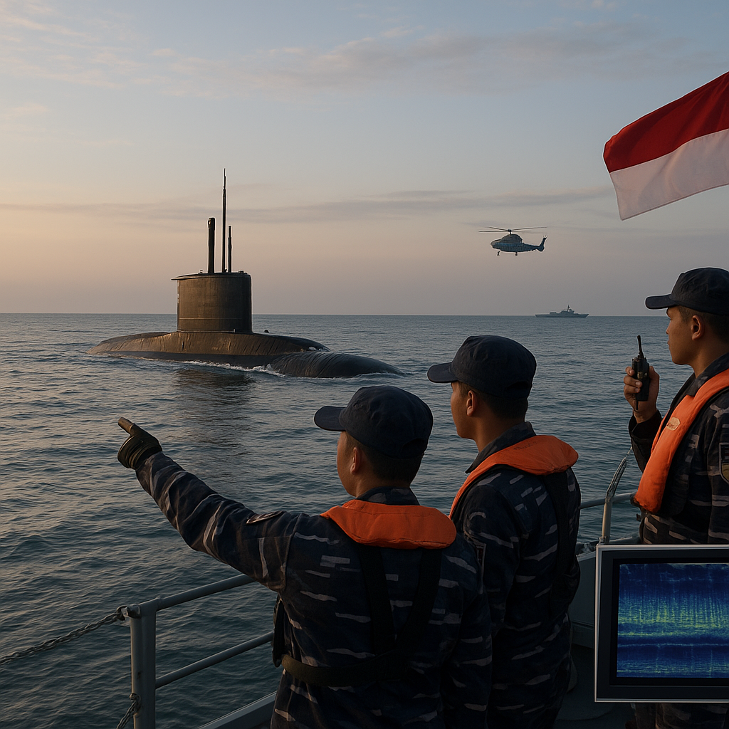 ALRI Melaksanakan Latihan Aksi Intai Tempur Kapal Selam di Laut Jawa