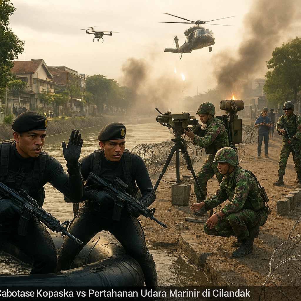 Skenario Sabotase Kopaska vs Pertahanan Udara Marinir di Cilandak