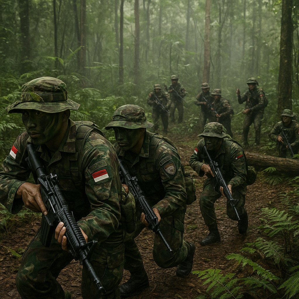 Batalyon Raider TNI AD Gelar Latihan Penyerbuan Komando di Hutan Kalimantan: Langkah Demi Langkah