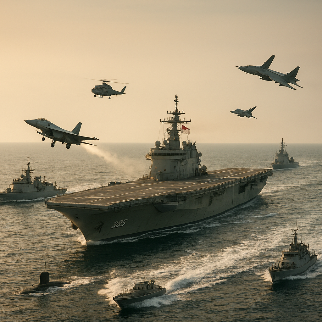 TNI AL Latihan Serangan Terpadu Kapal-Induk di Natuna: Bedah Taktik 'Strike Group' Komposit