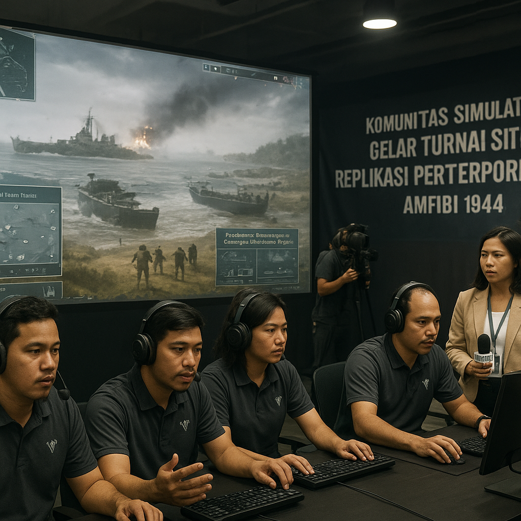 Komunitas Simulator 'Iron Sword' Gelar Turnasi Virtual Replikasi Pertempuran Amfibi 1944