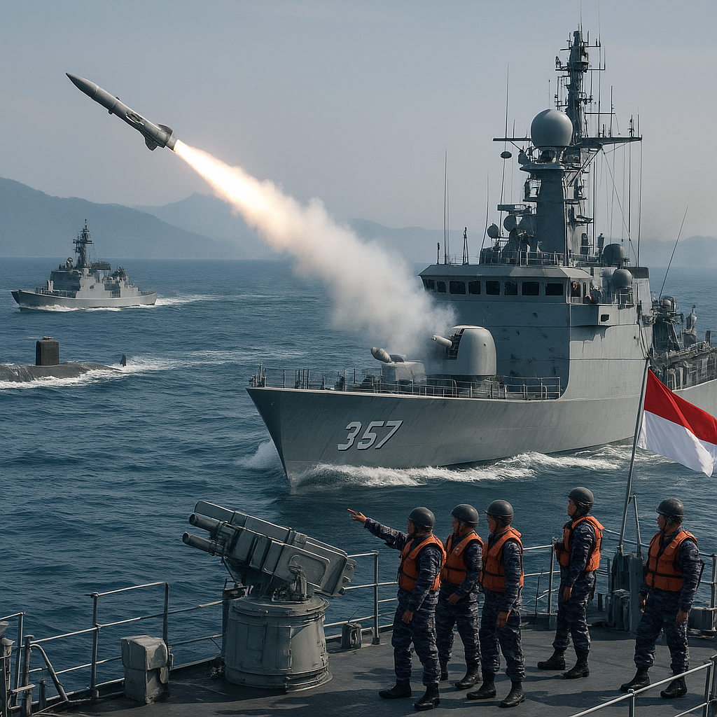 Simulasi Serangan Balik Multi-Domain, TNI AL Latihan Gerak Cepat dengan Formasi Kapal Selam dan KRI