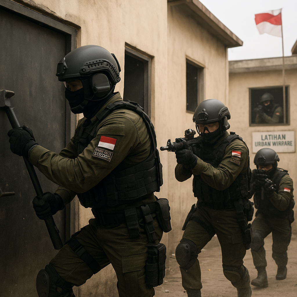 Latihan Urban Warfare Batalyon Raider 500: Bedah Taktik Clearing Gedung dan Room Combat di Kota Mini