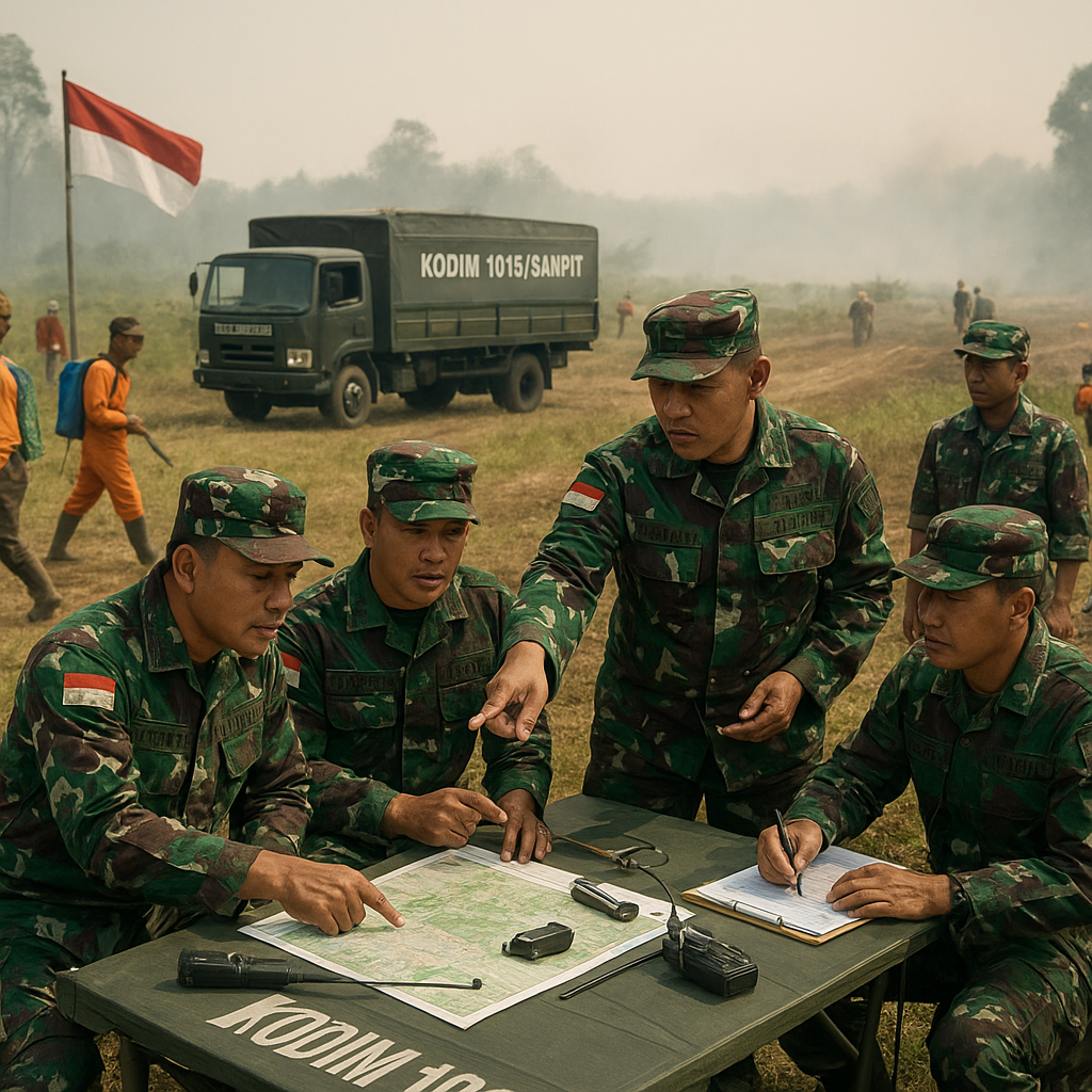Kodim Sampit perkuat sinergi antisipasi karhutla lewat latihan gabungan