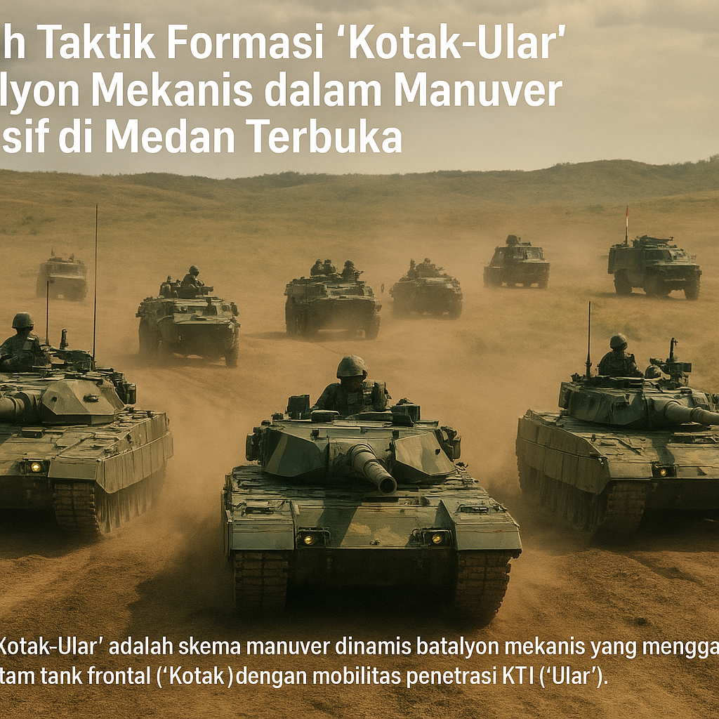 Bedah Taktik Formasi 'Kotak-Ular' Batalyon Mekanis dalam Manuver Ofensif di Medan Terbuka
