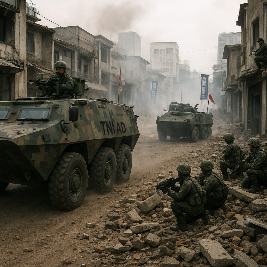 Uji Coba Taktik Baru Panser Anoa dalam Simulasi Perang Kota: Formasi 'Mobile Strongpoint'