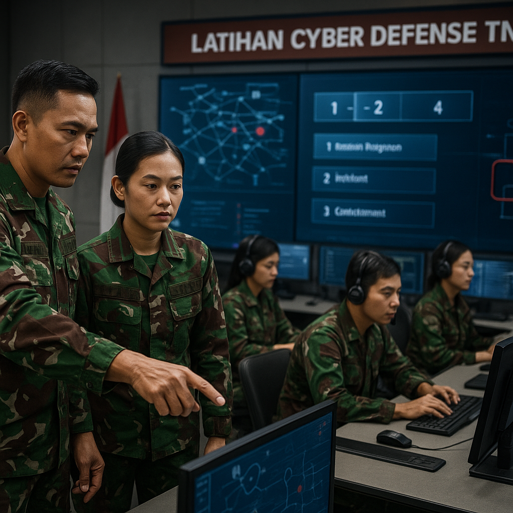 Simulasi Cyber Defense Operation dalam Latihan TNI