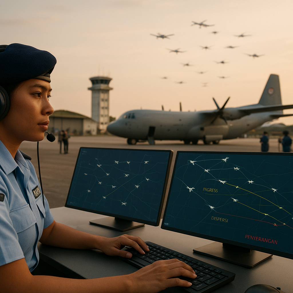 Evaluasi Sistem Kendali Drone Tempur TNI AU dalam Scenario Swarm Attack