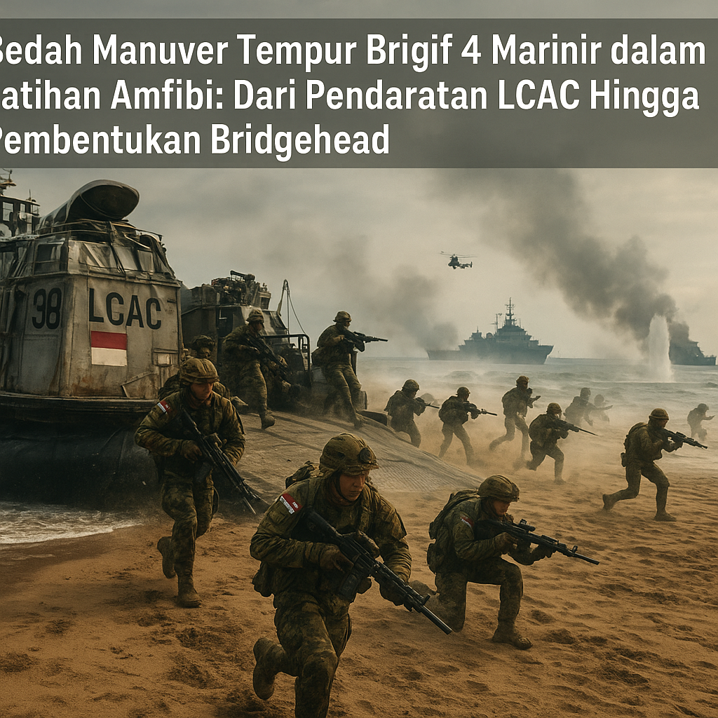 Bedah Manuver Tempur Brigif 4 Marinir dalam Latihan Amfibi: Dari Pendaratan LCAC Hingga Pembentukan Bridgehead
