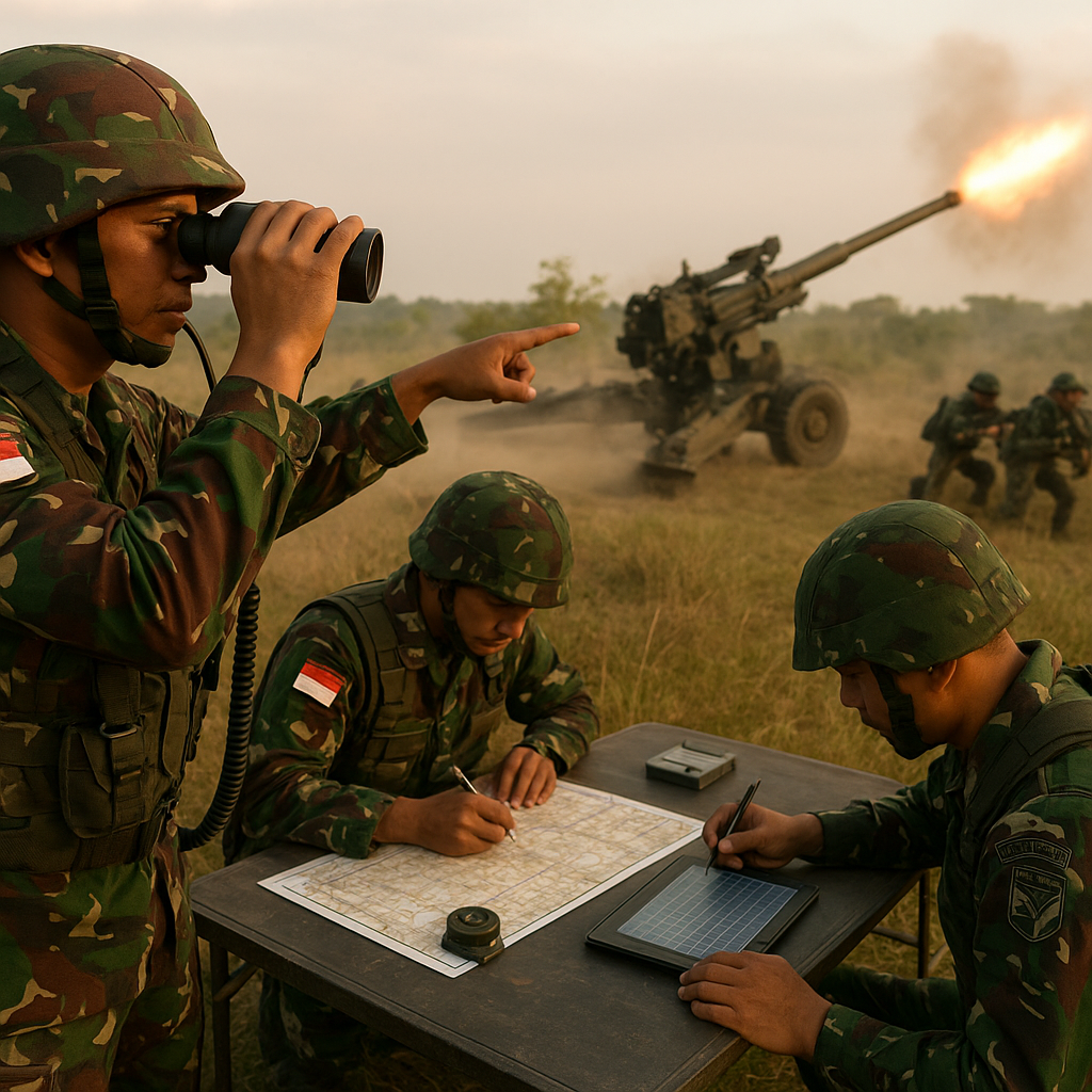 Latihan Artileri Medan TNI AD: Prosedur Call for Fire dan Adjustment of Fire untuk Mendukung Manuver Infantri