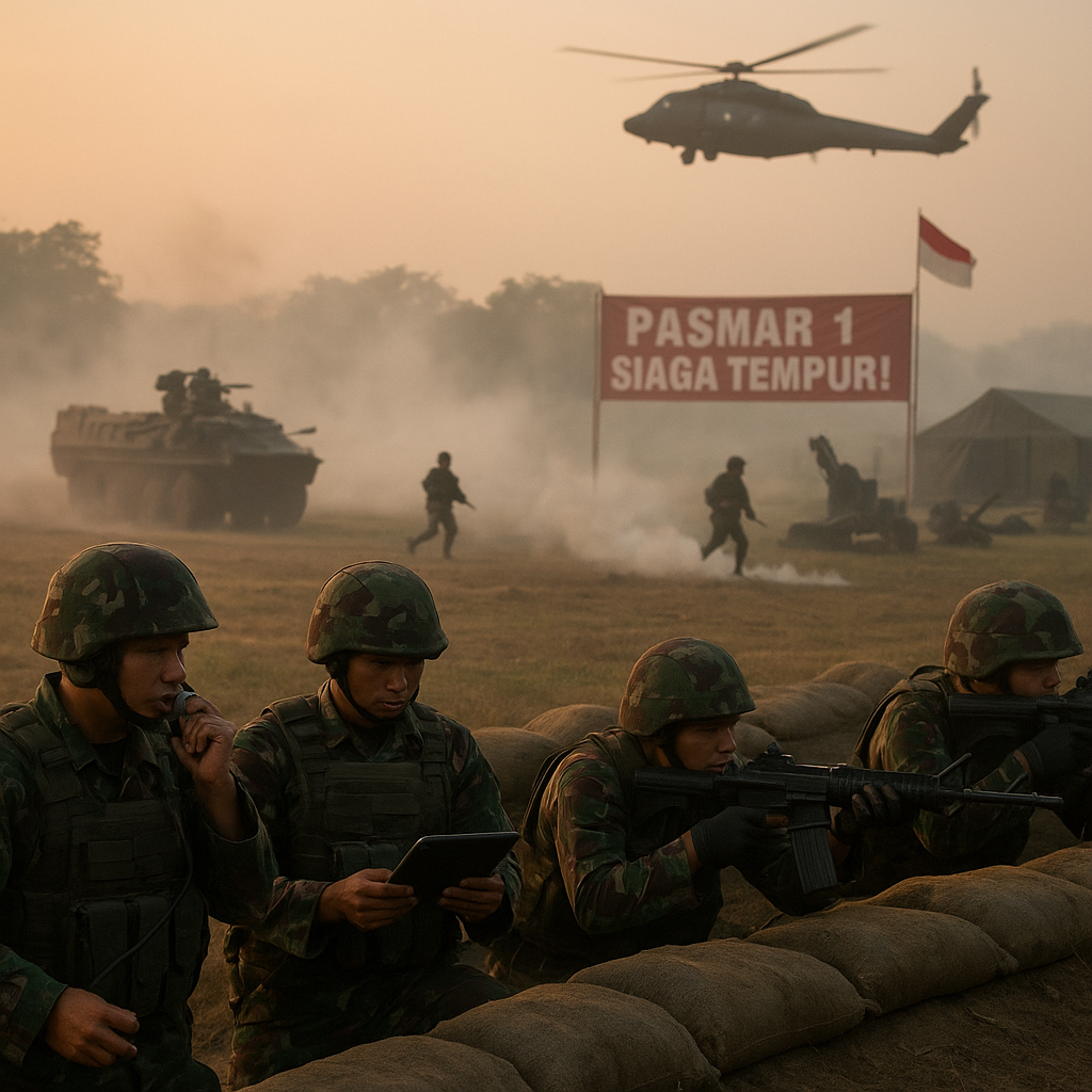 Pasmar 1 Siaga Tempur! Simulasi Serangan Udara-Darat Uji Kesiapan Prajurit Marinir
